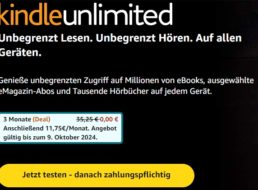 Gratis: Kindle Unlimited drei Monate zum Nulltarif