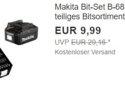 Ebay: 21-teiliges Bitsortiment von Makita für 9,99 Euro