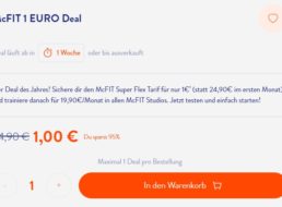 Aldi Deals: McFit für 1 Euro im ersten Monat