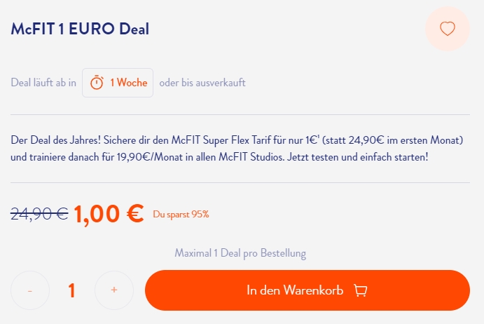 Aldi Deals: McFit für 1 Euro im ersten Monat