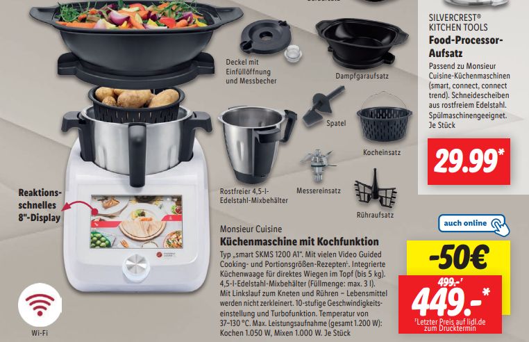 Lidl: "Monsieur Cuisine Smart" jetzt mit 50 Euro Rabatt