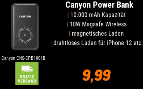 NBB: Schnurlose Powerbank mit 10.000 mAh für 9,99 Euro