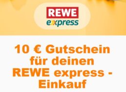 Lieferando: 10 Euro Rabatt ab 20 Euro Bestellwert via Rewe Express