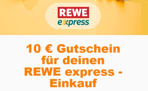 Lieferando: 10 Euro Rabatt ab 20 Euro Bestellwert via Rewe Express