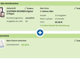 Schöner Wohnen: Jahresabo des ePaper für 44,08 Euro mit Gutschein über 45 Euro