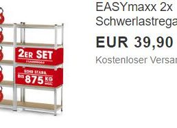 Ebay: Doppelpack Schwerlastregal für 39,99 Euro frei Haus