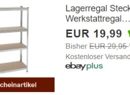 Ebay: Schwerlastregal für 17,99 Euro frei Haus