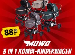 Muwo: 3in1-Kinderwagen mit Autoschale für 88,88 Euro frei Haus