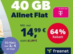 Telekom-Netz: 40 GByte LTE-Daten für 14,99 Euro