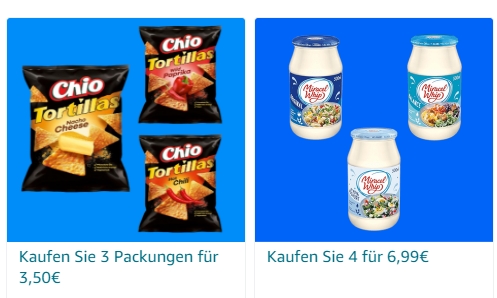 Amazon: Extra-Rabatt beim Mehrfachkauf von Chips und Cola