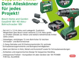 Völkner: Akku-Bohrschrauber Bosch EasyDrill für 79 Euro frei Haus