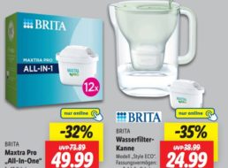 Lidl: Brita-Filter und Kannen mit Rabatt