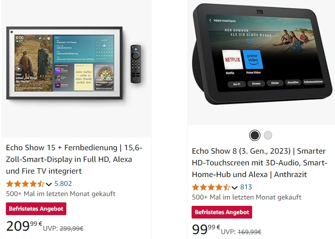 Echo Show 15: Smart Display zum Bestpreis von 209,99 Euro