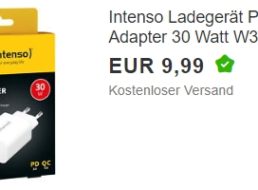 Ebay: Intenso W30AC Ladegerät mit 30 Watt für 9,99 Euro frei Haus