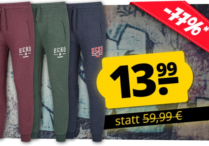 Sportspar: Jogginghosen von Ecko Unltd. für 13,99 Euro