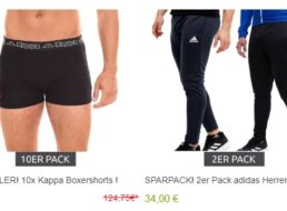 Kappa: Boxershorts im Zehnerpack für 30 Euro frei Haus