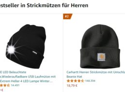 Amazon: Bestseller-LED-Strickmütze jetzt für 11,89 Euro