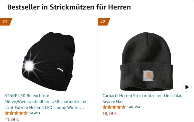 Amazon: Bestseller-LED-Strickmütze jetzt für 11,89 Euro