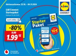 Lidl Connect: Starterpaket mit 10 Euro Guthaben für 1,99 Euro