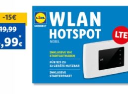 Lidl Plus: WLAN-Hotspot mit 10 Euro Guthaben für 4,99 Euro