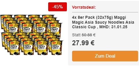 Dealclub: Maggi-Nudelgerichte und Lindt-Großpackung mit Rabatt