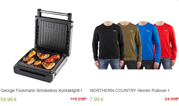 Outlet46: George Foreman Kontaktgrill für 54,99 Euro