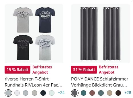 Riverso: T-Shirts im Viererpack bei Amazon ab 40,37 Euro frei Haus