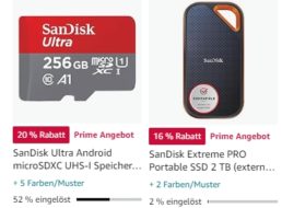 Amazon: Sandisk-Speicherkarte mit 256 GByte für 15,89 Euro