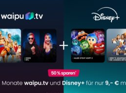 Waipu.tv: Kombiangebot mit Disney+ für 9 Euro / Monat