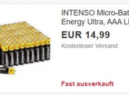 Intenso: AAA-Batterien im 100er-Pack für 14,99 Euro frei Haus