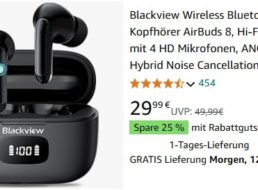 Amazon: Bluetooth-AirBuds mit ANC für 14,99 Euro