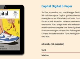 Capital: ePaper-Jahresabo für 9 statt 80,04 Euro