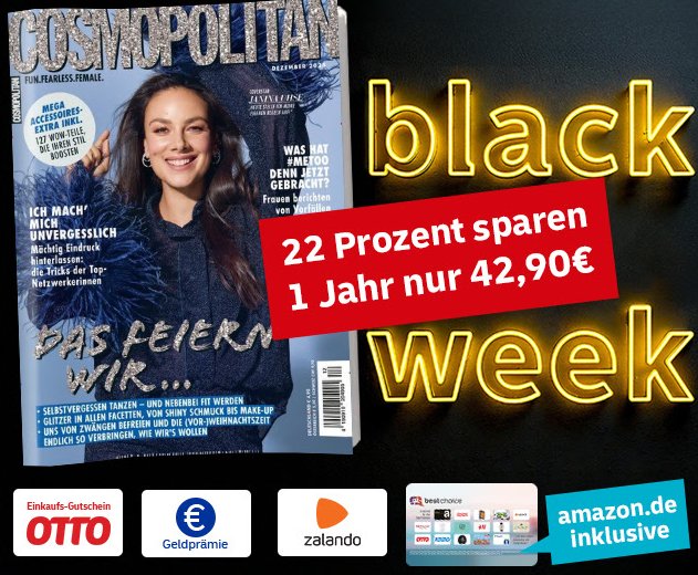 Cosmopolitan: Jahresabo für 42,90 Euro mit Gutschein über 50 Euro