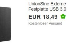 Ebay: Externe Festplatte mit 500 GByte für 14,79 Euro