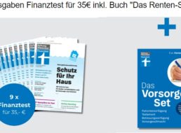 Finantztest: 9 Ausgaben für 35 Euro und Gratis-Buch „Das Vorsorgeset“