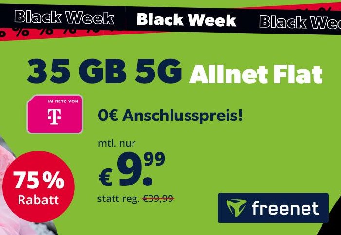 Telekom-Netz: 35 GByte 5G-Daten für 9,99 Euro / Monat