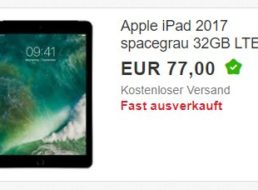 Ebay: Apple iPad 2017 als B-Ware für 69,30 Euro