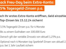 ING-Diba: 3,5 Prozent Tagesgeld-Zins für vier Monate