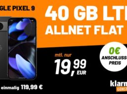 Klarmobil: Google Pixel 9 zur 5G-Flat für 19,99 Euro