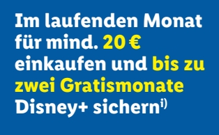 Lidl Plus: Disney+ via App gratis sichern