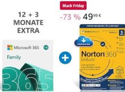 Amazon: Microsoft 365 Family für 15 Monate zum Preis von 49,99 Euro