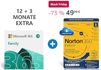 Amazon: Microsoft 365 Family für 15 Monate zum Preis von 49,99 Euro