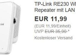 Ebay: WLAN-Repeater „TP-Link RE230“ für 11,99 Euro