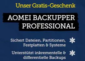 Gratis: "AOMEI Backupper Pro" für 0 statt 40 Euro