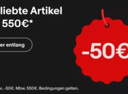 Ebay: Rabatt von bis zu 50 Euro bis Montag Abend