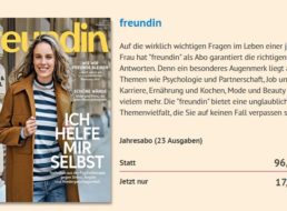 „Freundin“: Jahresabo mit automatischem Ende für 17 statt 96,60 Euro