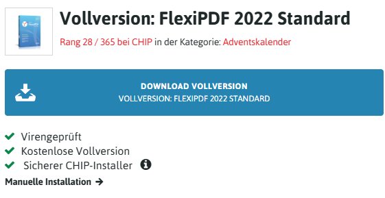 Gratis: "FlexiPDF Standard 2022" für 0 statt 59,90 Euro