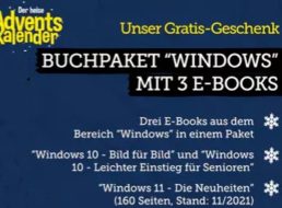 Gratis: eBooks zu „Windows 10 / 11“ im Heise-Adventskalender