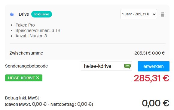 Gratis: 6 TByte sicherer Cloudspeicher bei "kDrive" für 0 statt 285 Euro