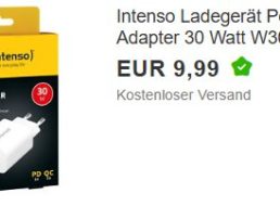 Ebay: Intenso-Ladegerät mit 30 Watt für 9,99 Euro